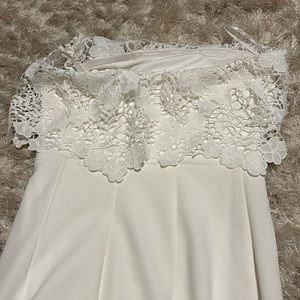 Lulus strapless white gown (bridal)